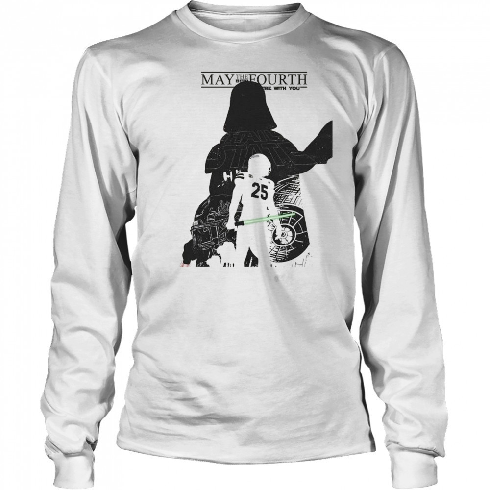 May the Fourth Be With You Star Wars Day with Mississippi State Football 2025 t-shirt Long Sleeved