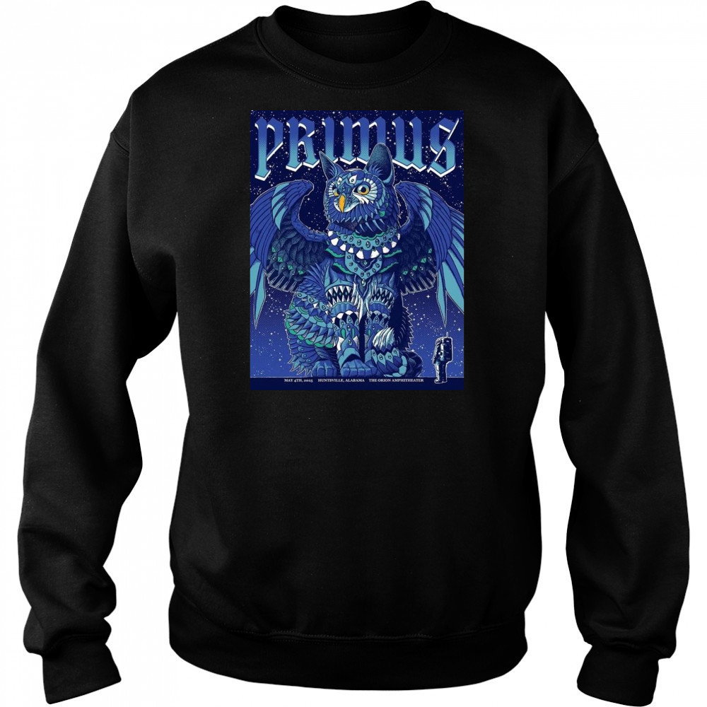 Primus Sessanta Huntsville Alabama 2025 Concert Poster At The Orion Amphitheater On May 4 2025 The Owl Sphinx Shirt Sweatshirt