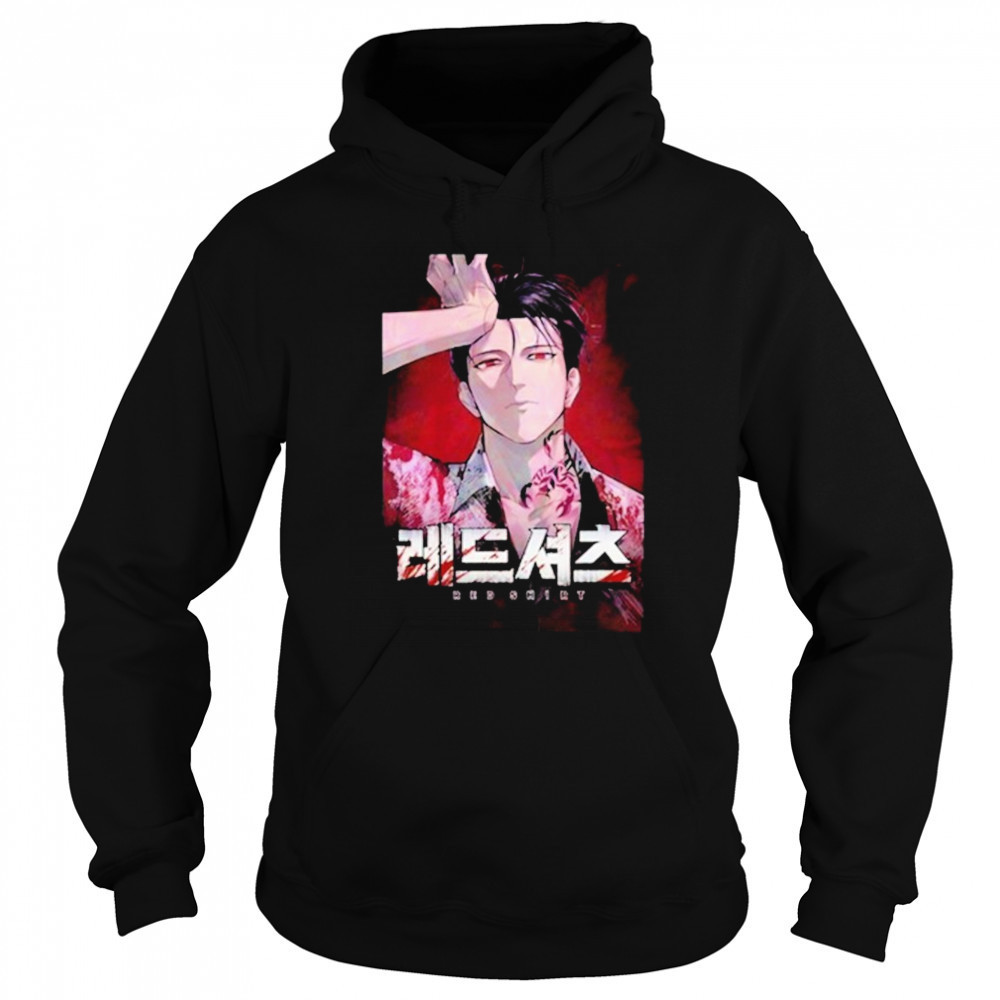 Red Shirt Manga Waifu T-shirt Hoodie