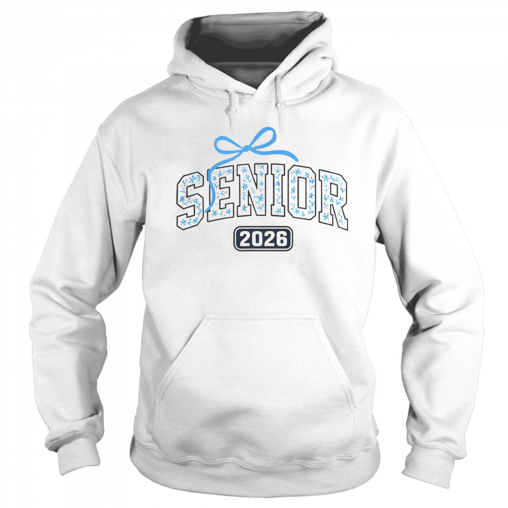 Senior 2026 Graduation Floral Pattern T-Shirt Hoodie