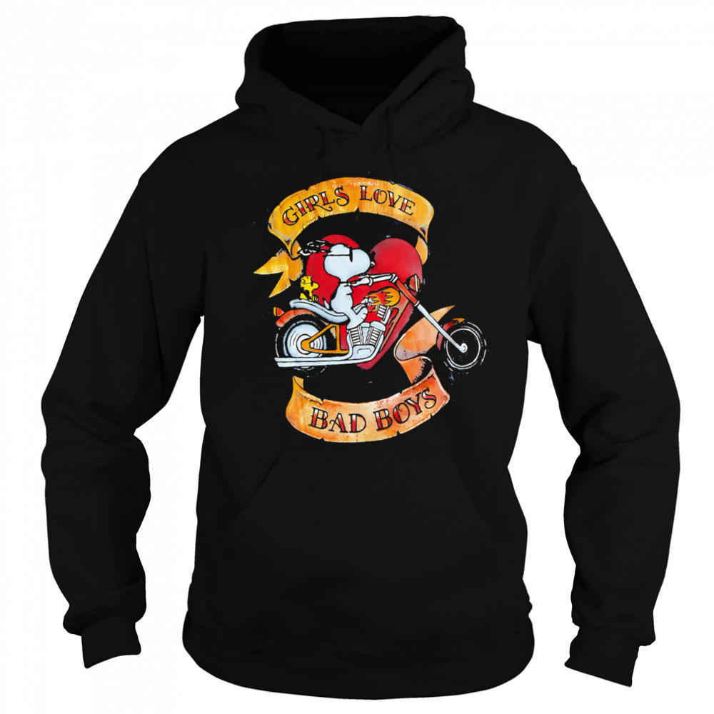 Snoopy girls love bad boys shirt Hoodie