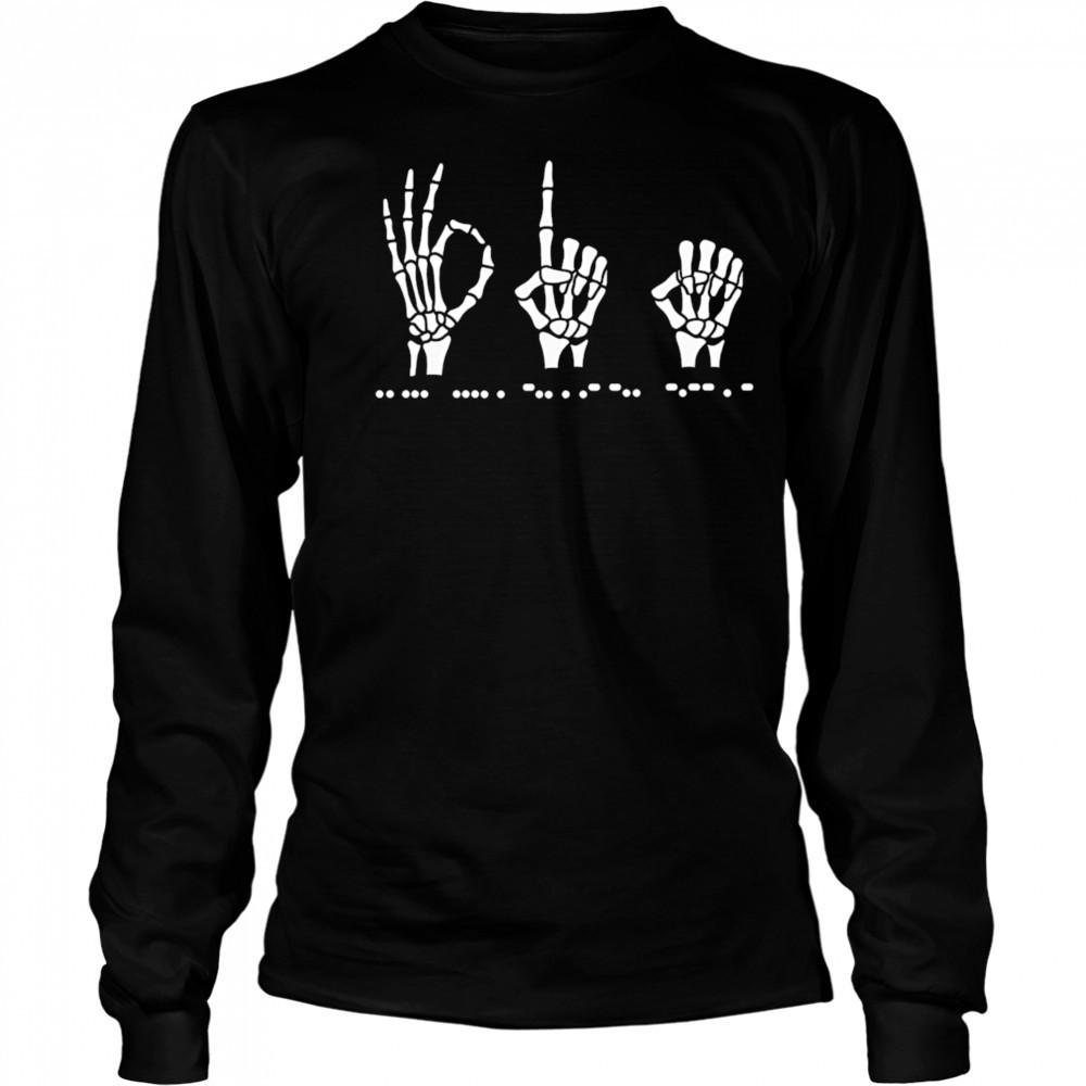 Subtle antI Trump sign language fdt shirt Long Sleeved