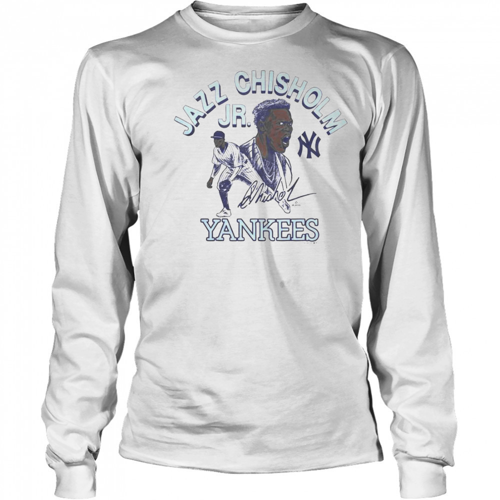 Yankees Jazz Chisholm Jr. Signature T-Shirt Long Sleeved