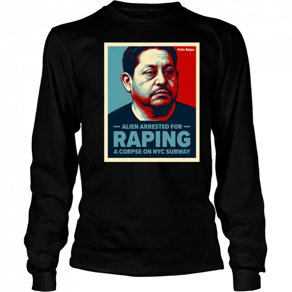 Alien Arrested For Raping A Corpse On Nyc Subway Retro Portrait t-shirt Long Sleeved