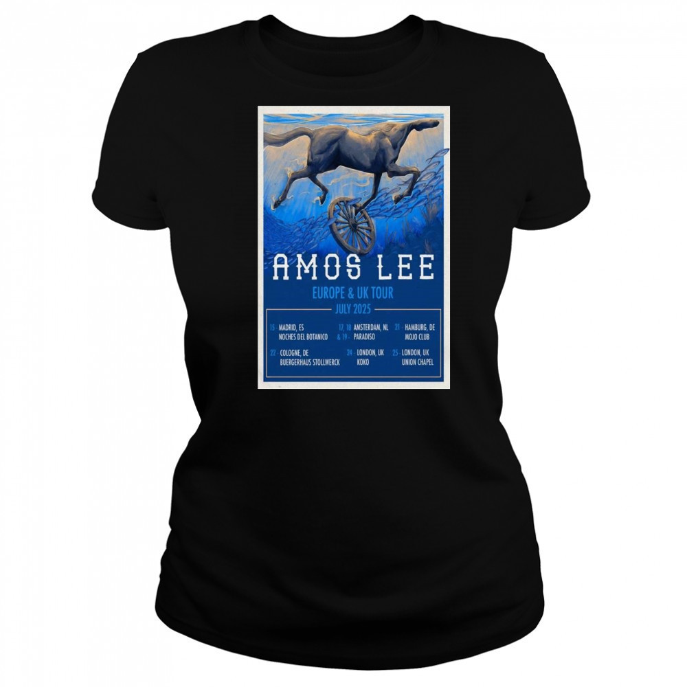 Amos Lee Europe And UK July 2025 Tour Shirt Women's T-shirt