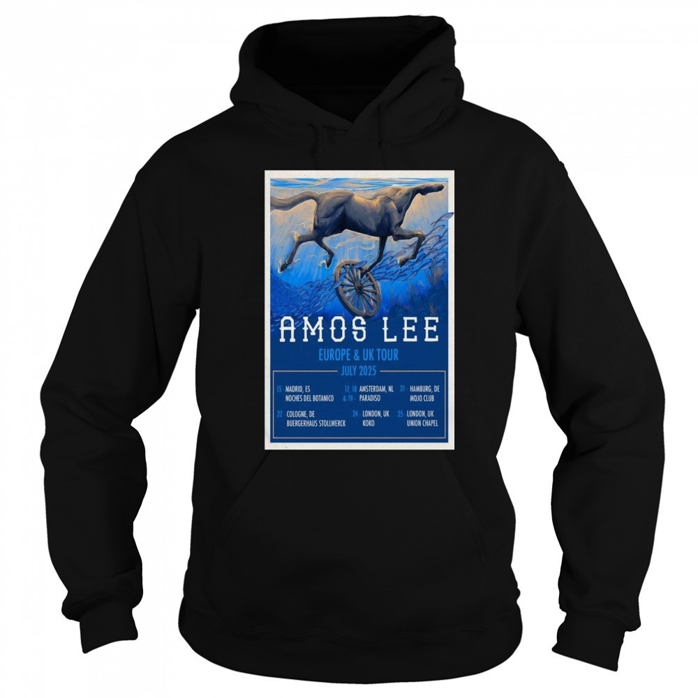 Amos Lee Europe And UK July 2025 Tour Shirt Hoodie