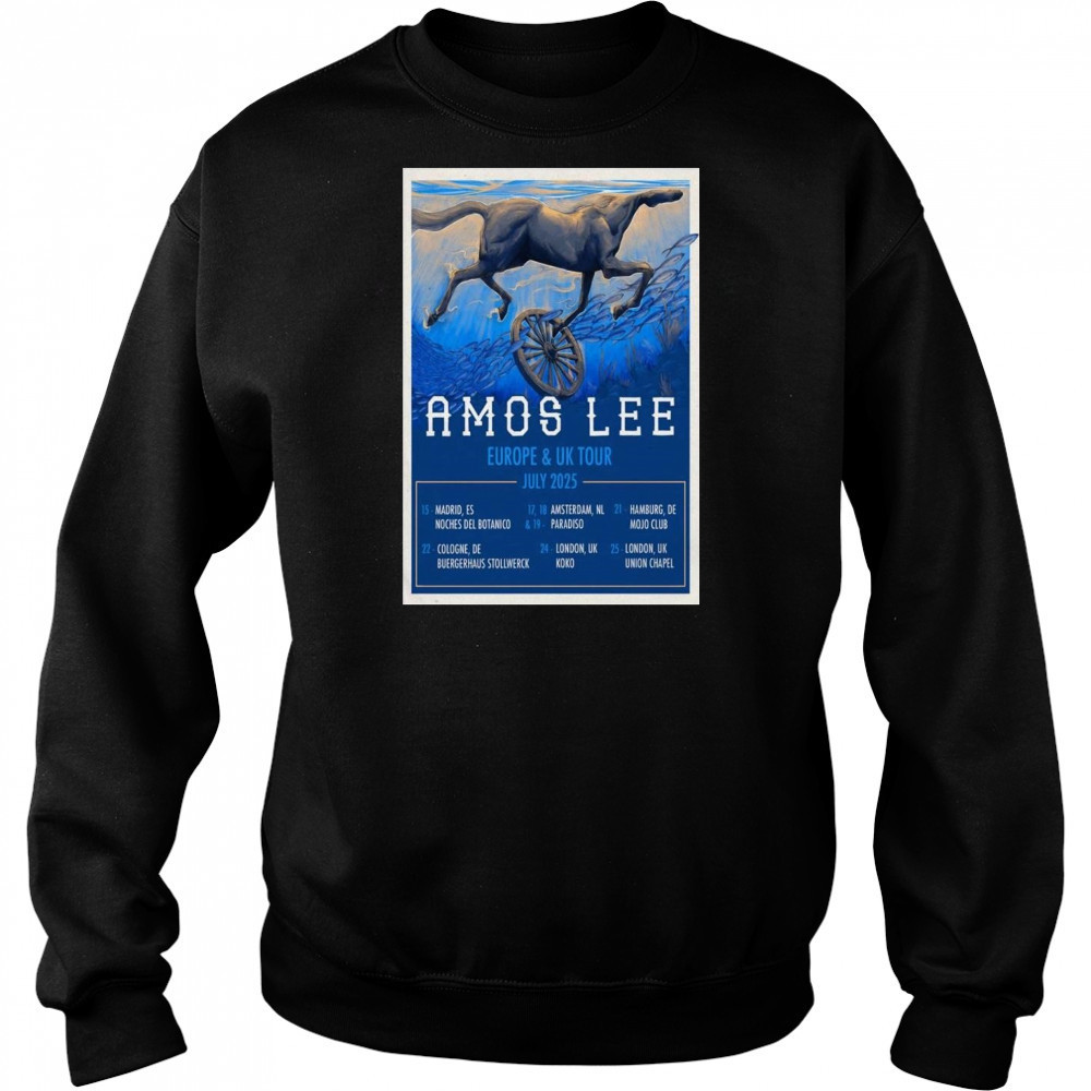 Amos Lee Europe And UK July 2025 Tour Shirt Sweatshirt