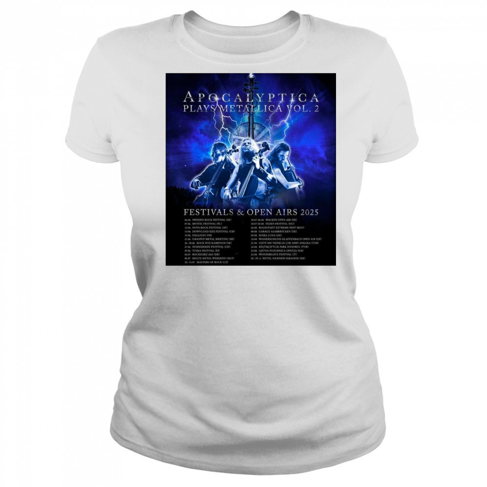 Apocalyptica Plays Metallica Vol.2 Festivals & Open Airs 2025 t-shirt Women's T-shirt