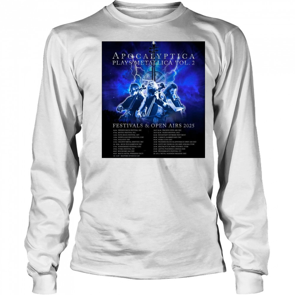 Apocalyptica Plays Metallica Vol.2 Festivals & Open Airs 2025 t-shirt Long Sleeved
