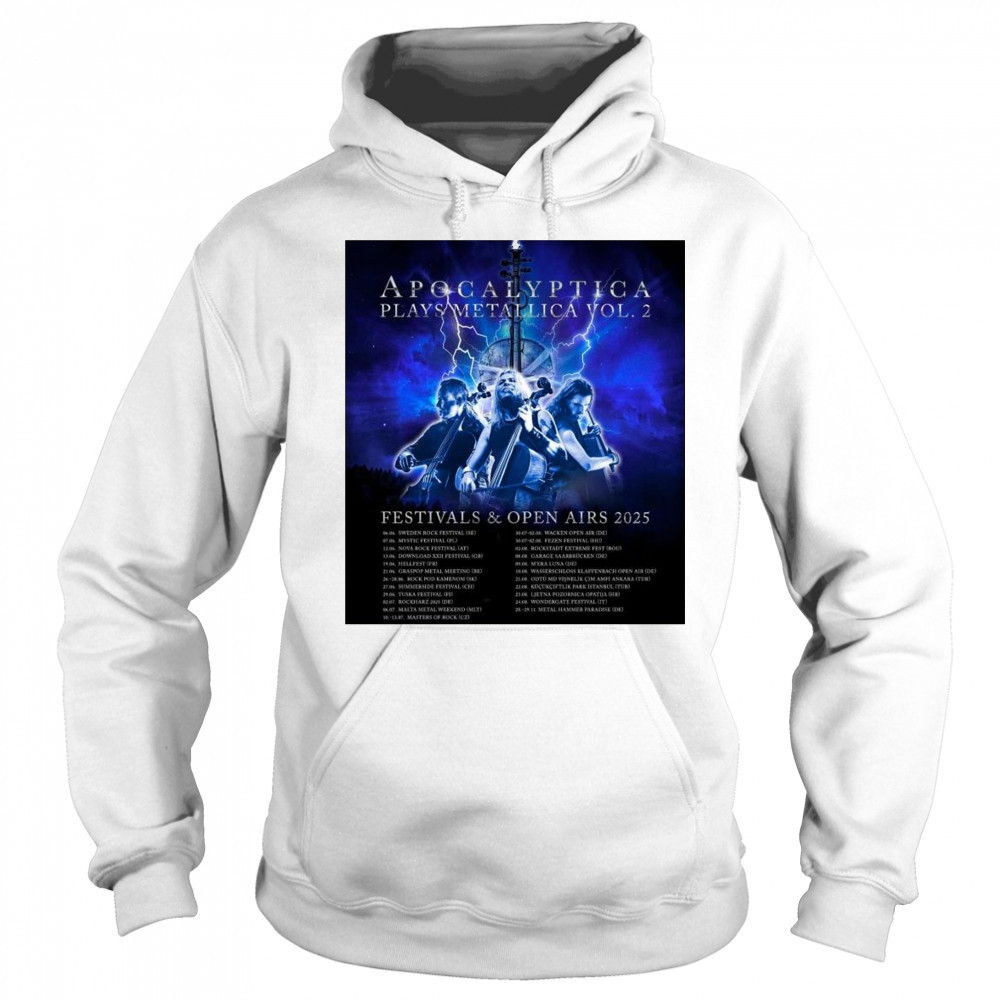 Apocalyptica Plays Metallica Vol.2 Festivals & Open Airs 2025 t-shirt Hoodie