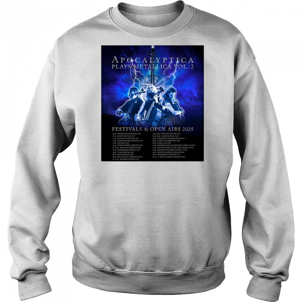 Apocalyptica Plays Metallica Vol.2 Festivals & Open Airs 2025 t-shirt Sweatshirt