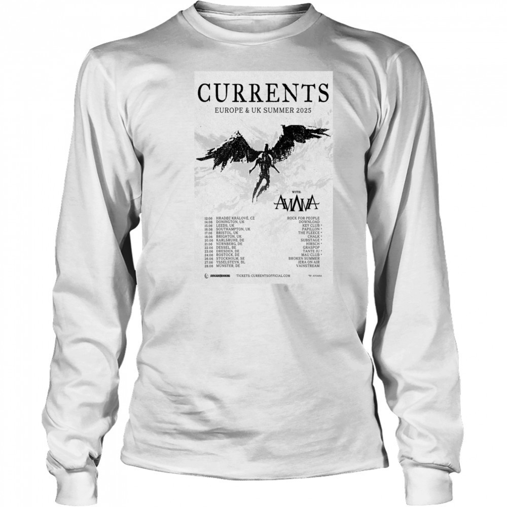 Currents Poster Europe & UK Summer 2025 Shirt Long Sleeved