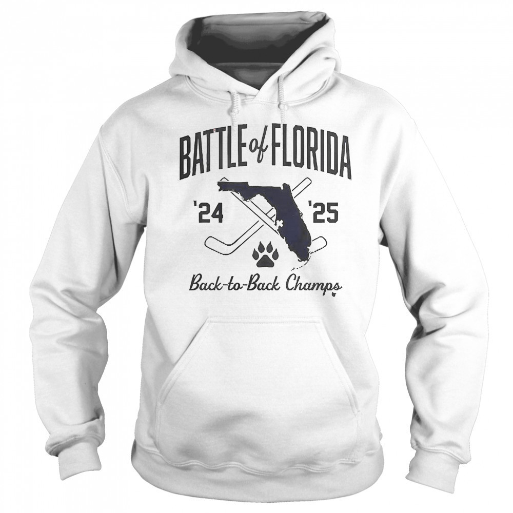 Florida Hockey Battle Of Florida Back To Back Champs T-Shirt Hoodie