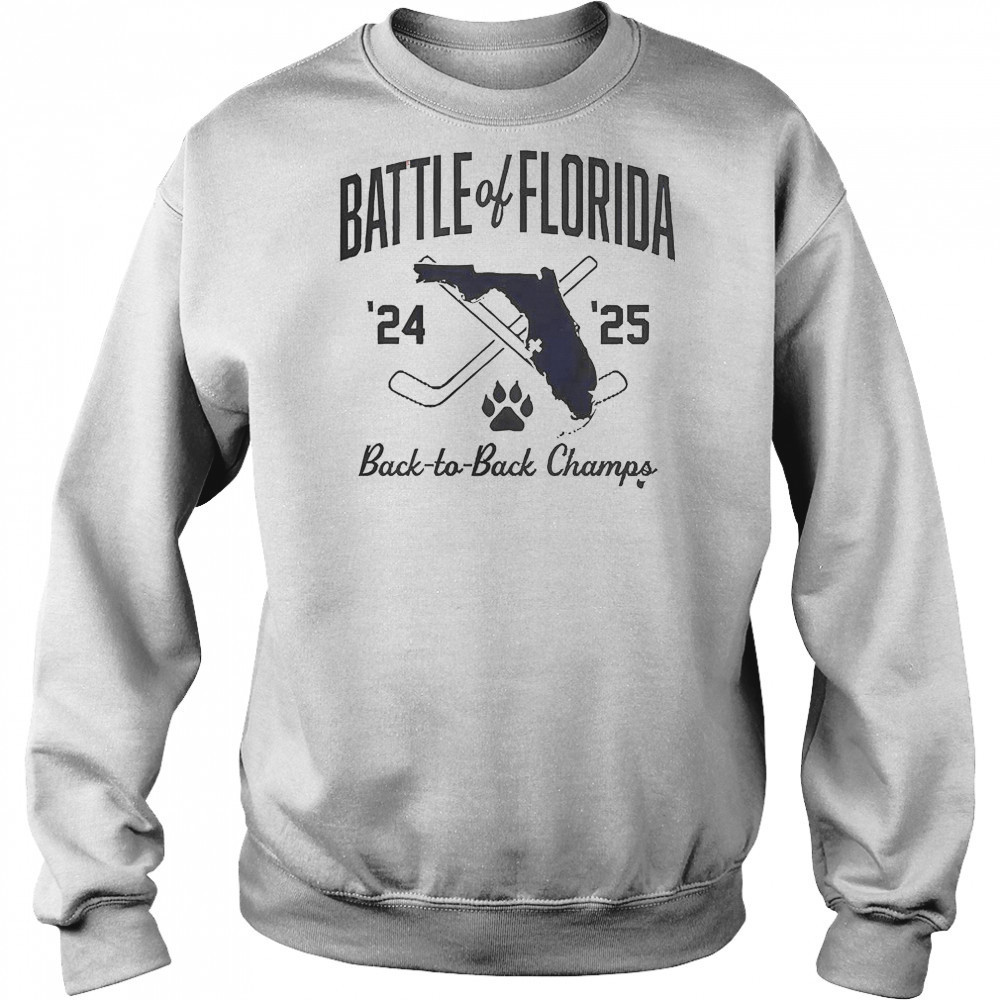Florida Hockey Battle Of Florida Back To Back Champs T-Shirt Sweatshirt