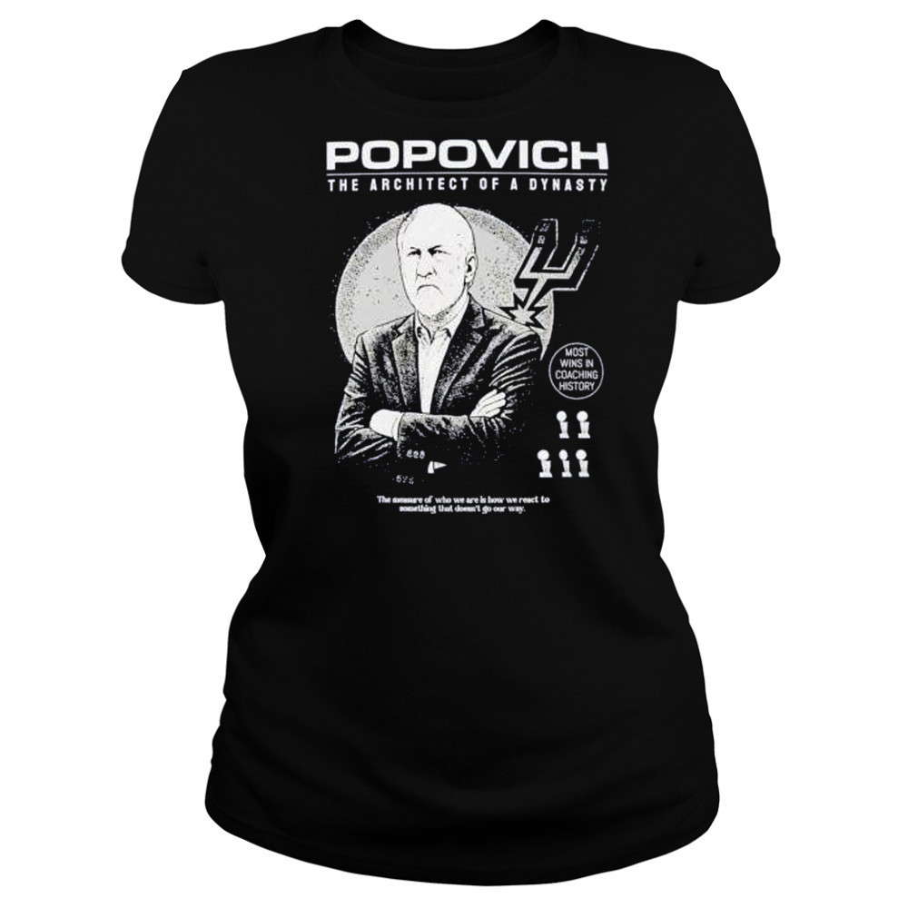 Gregg Popovich the architect of a dynasty most wins in coaching history shirt Women's T-shirt