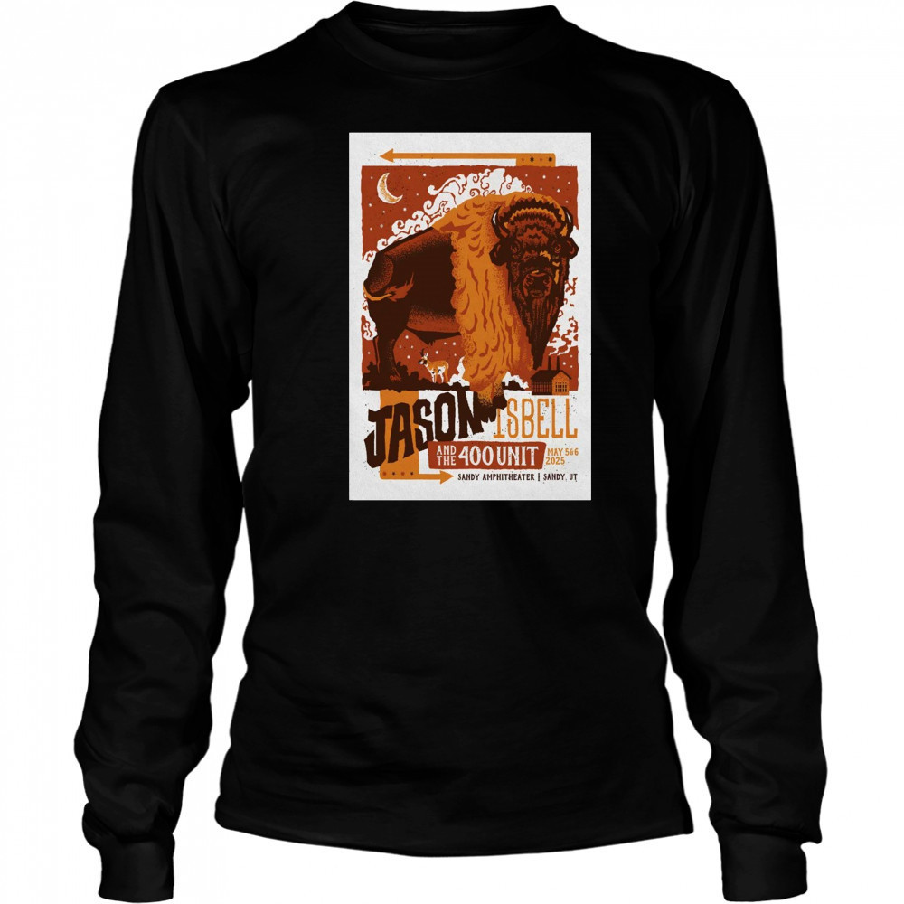 Jason Isbell and The 400 Unit Tour May 5-6 2025 Sandy Amphitheater Sandy UT t-shirt Long Sleeved