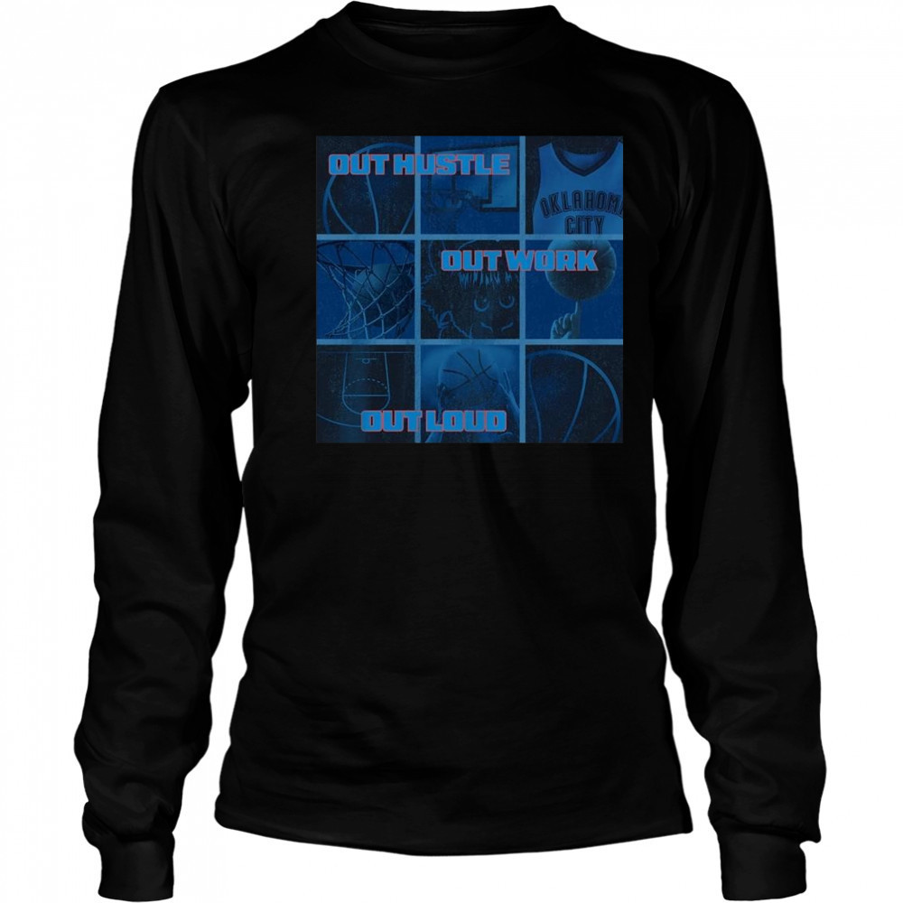 OKC Thunder 2025 Playoff Grid Shirt Long Sleeved