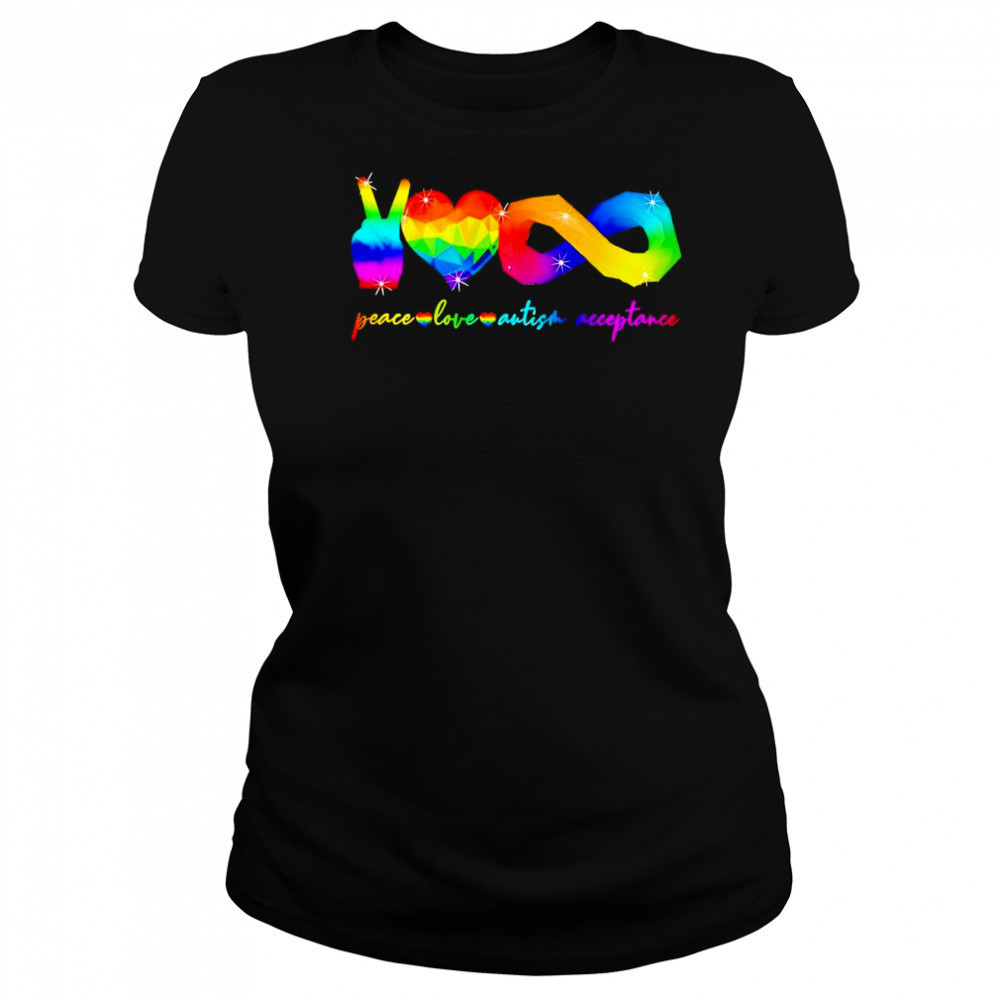 Peace love Autism acceptance shirt Women's T-shirt