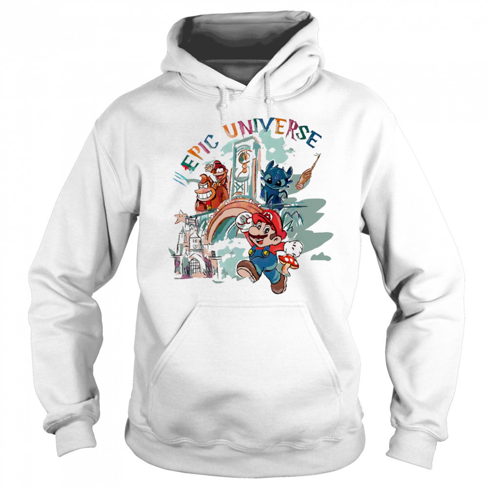 Retro Epic Universe Family Super Mario shirt Hoodie