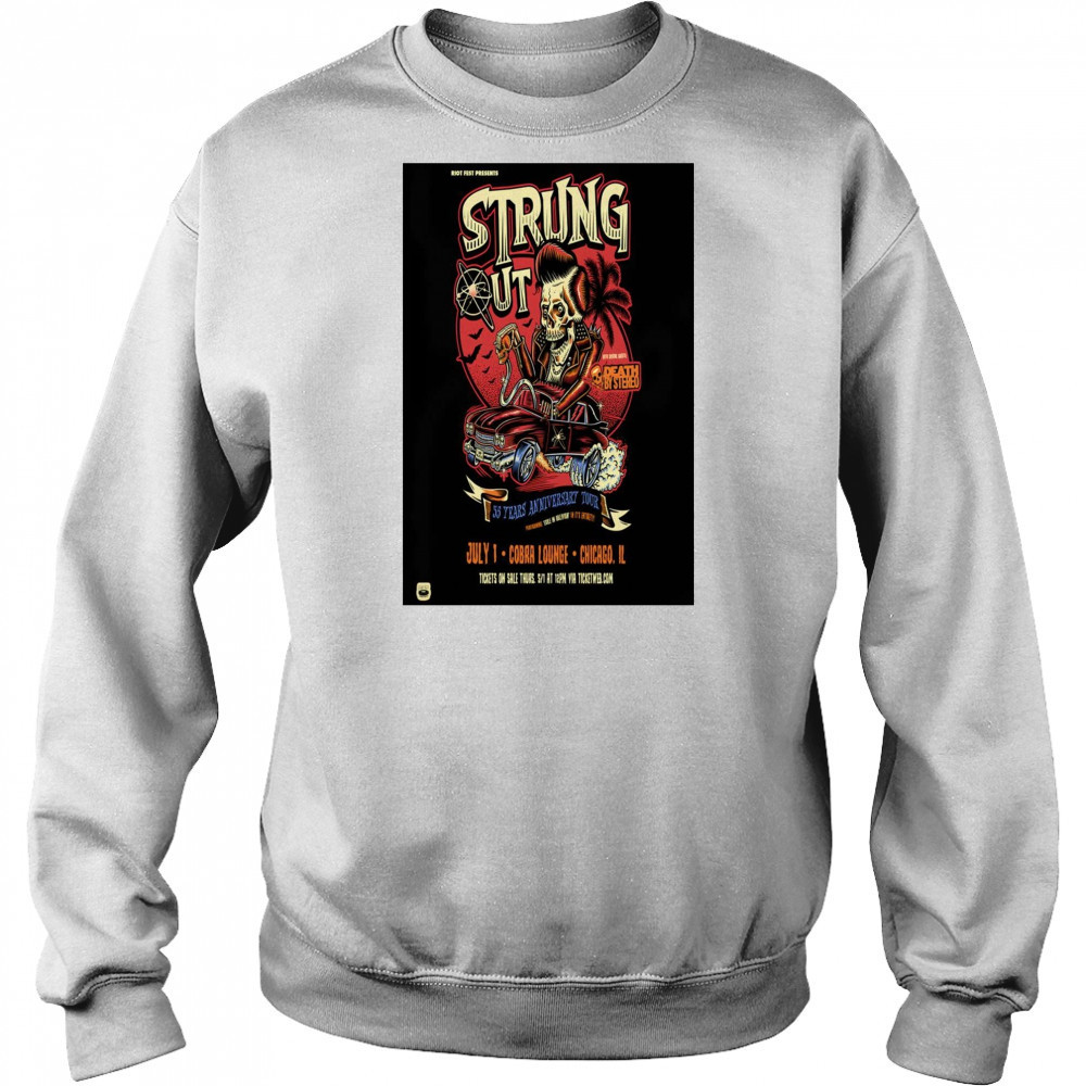 Riot Fest Presents Strung Out Cobra Lounge Chicago IL July 1 2025 Tour t-shirt Sweatshirt