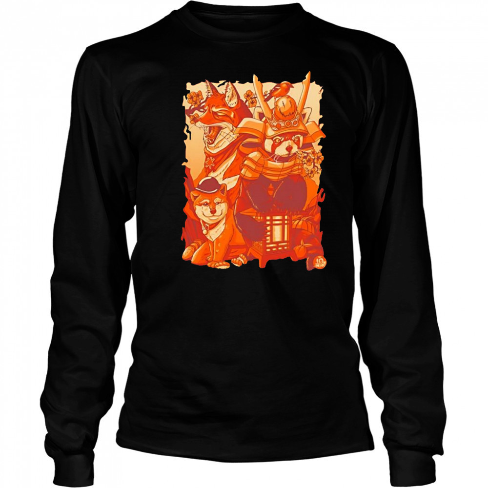 Tenhun Orange Fuzz shirt Long Sleeved