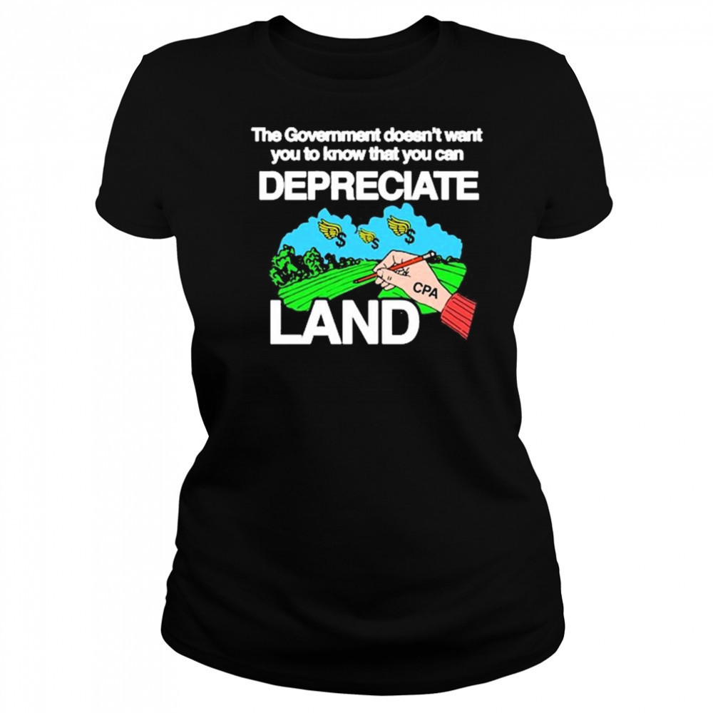 The Government Doesn’t Want You To Know That You Can Depreciate Land t-shirt Women's T-shirt