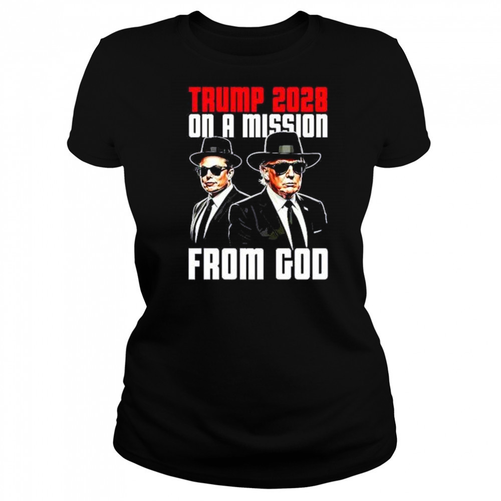 Trump 2028 on a mission from God Elon Musk and Trump shirt Women's T-shirt