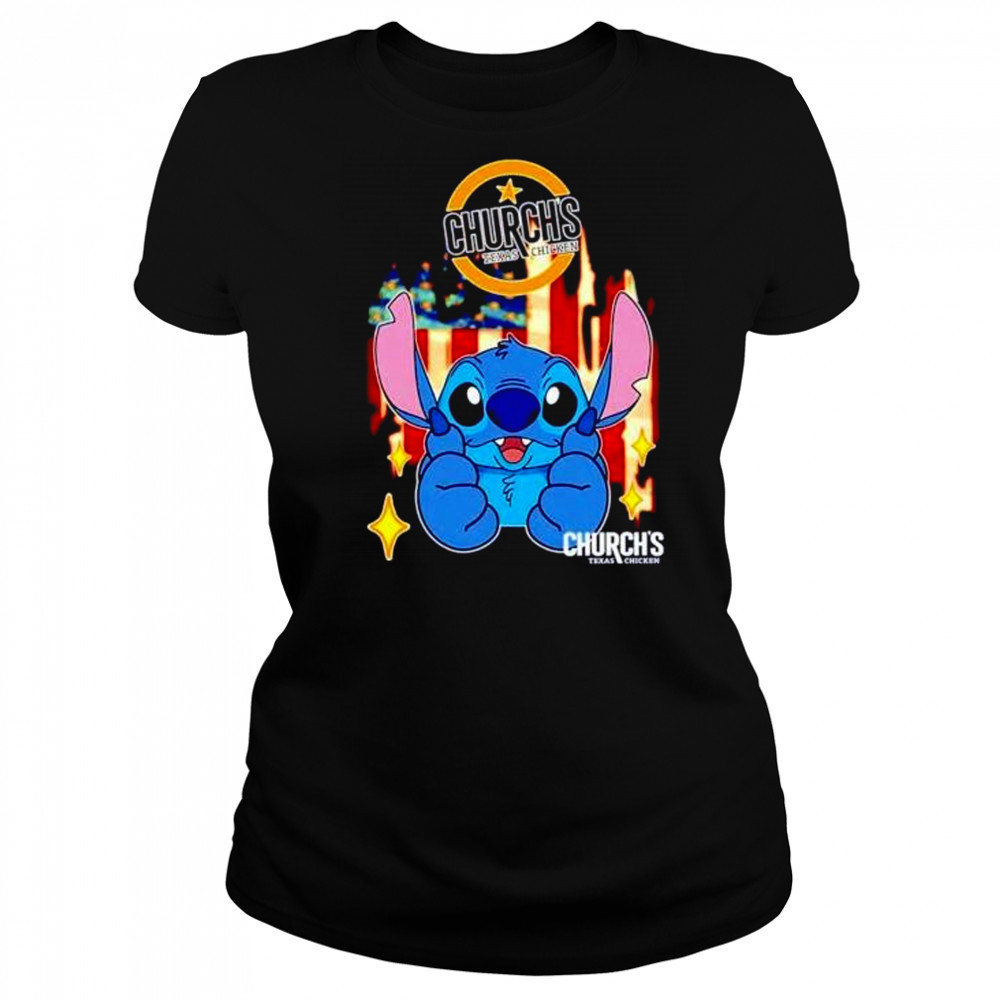 Church’s Texas Chicken Stitch US flag 4th of July shirt Women's T-shirt