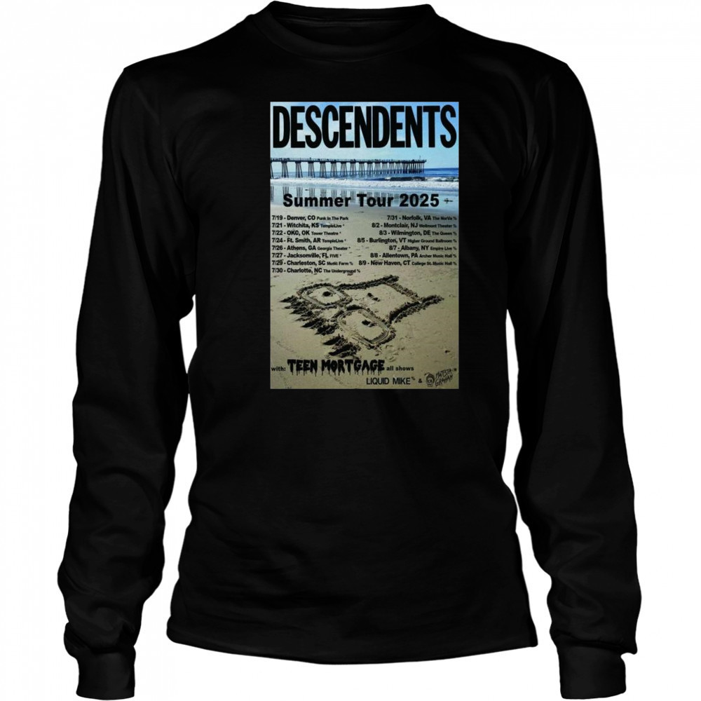 Descendents Summer Tour 2025 with Teen Mortgage t-shirt Long Sleeved