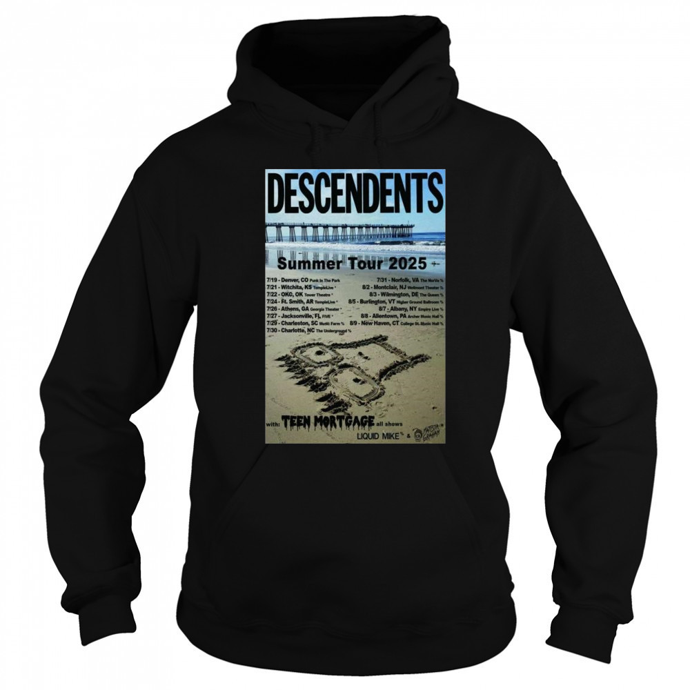 Descendents Summer Tour 2025 with Teen Mortgage t-shirt Hoodie