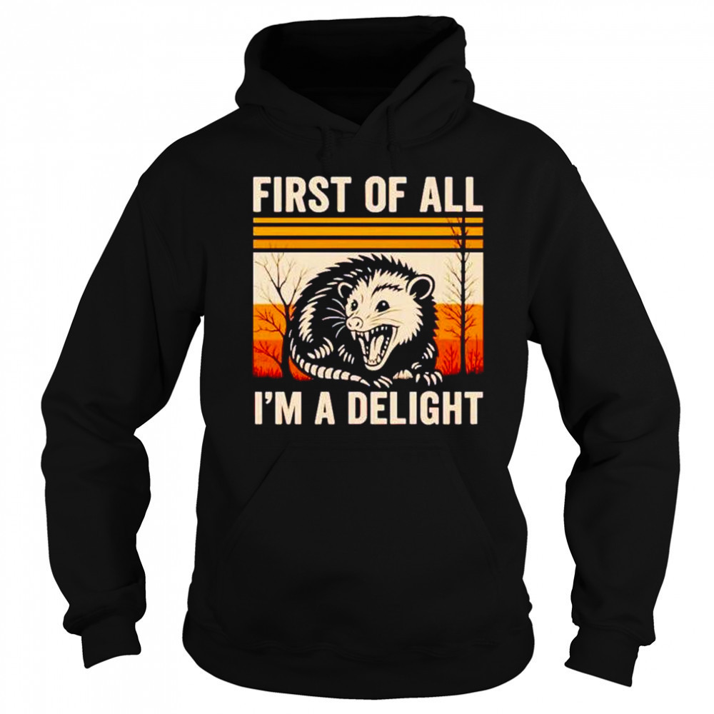 First of all I’m a delight possum shirt Hoodie
