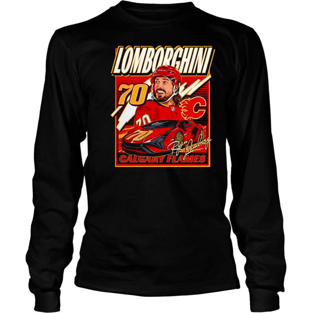 Flames Lomborghini Calgary Flames shirt Long Sleeved