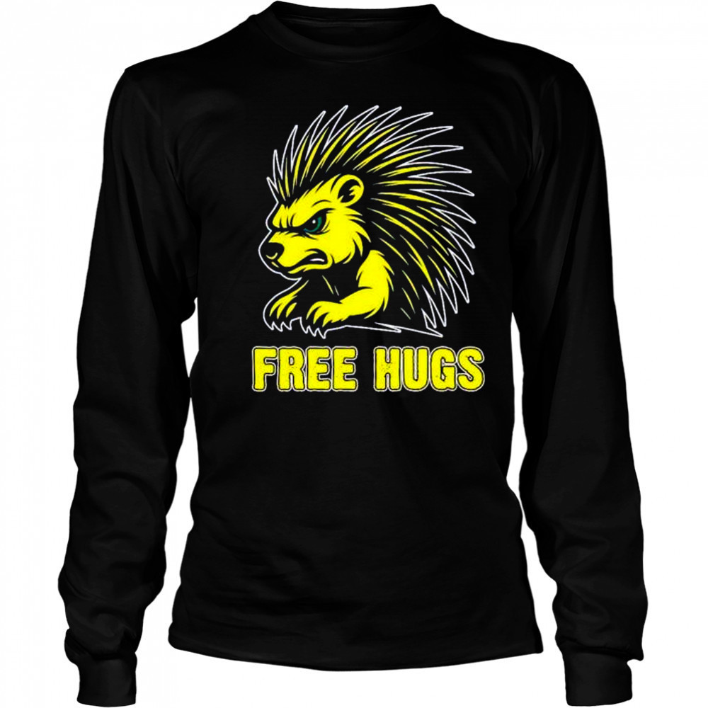 Free hugs libertarian porcupine shirt Long Sleeved