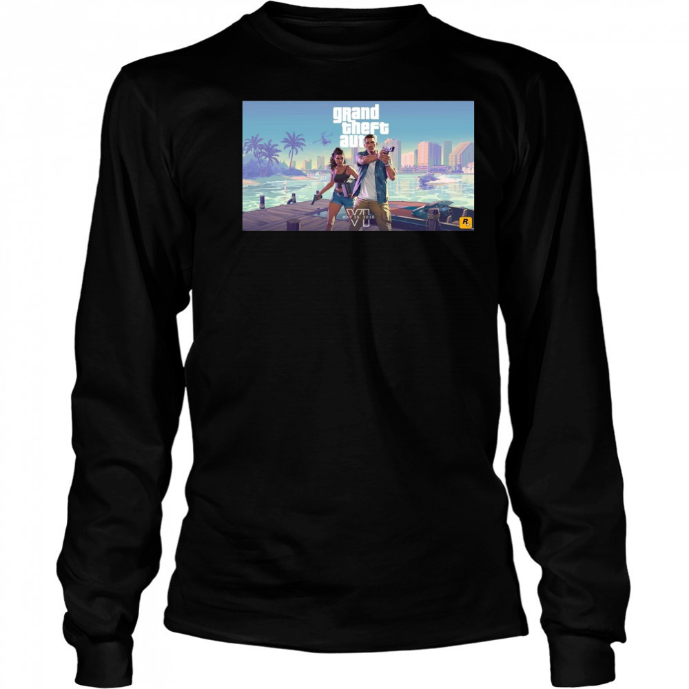 Grand Theft Auto GTA 6 Releasing on May 26, 2026 Poster t-shirt Long Sleeved