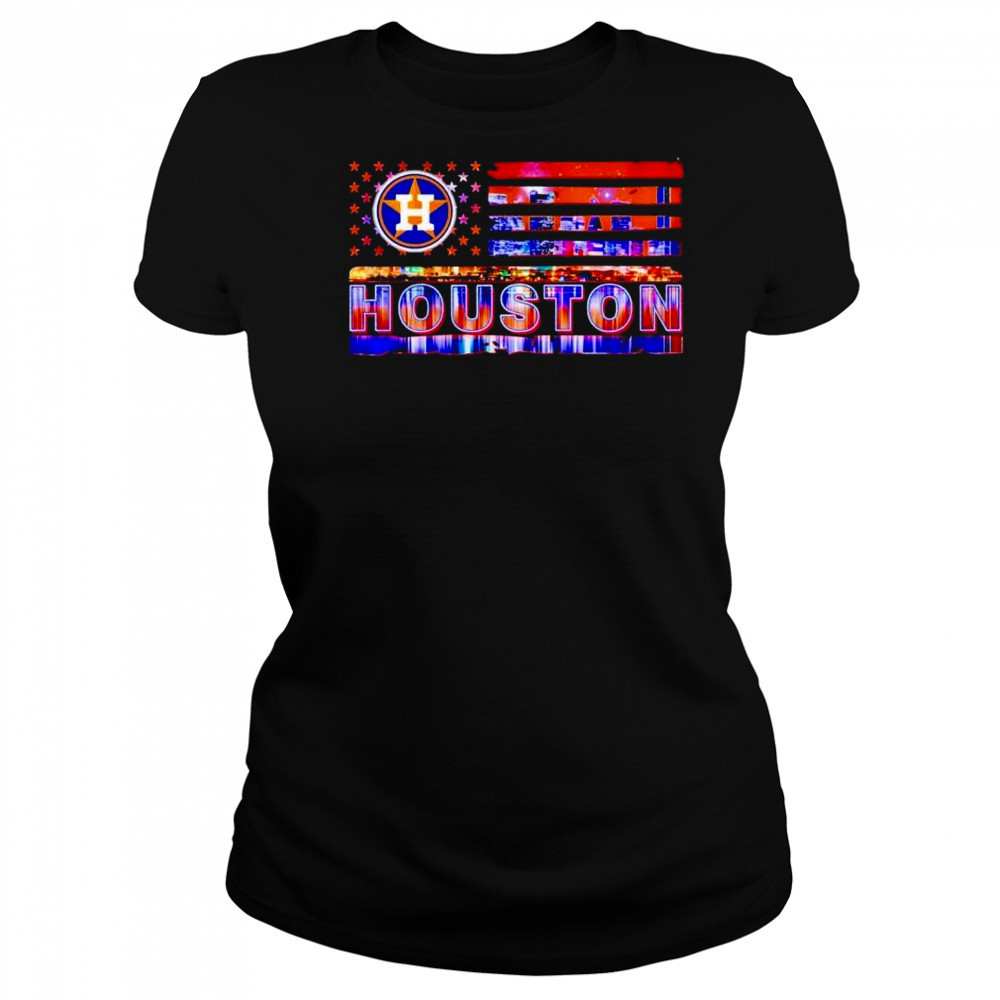Houston Astros US flag city shirt Women's T-shirt