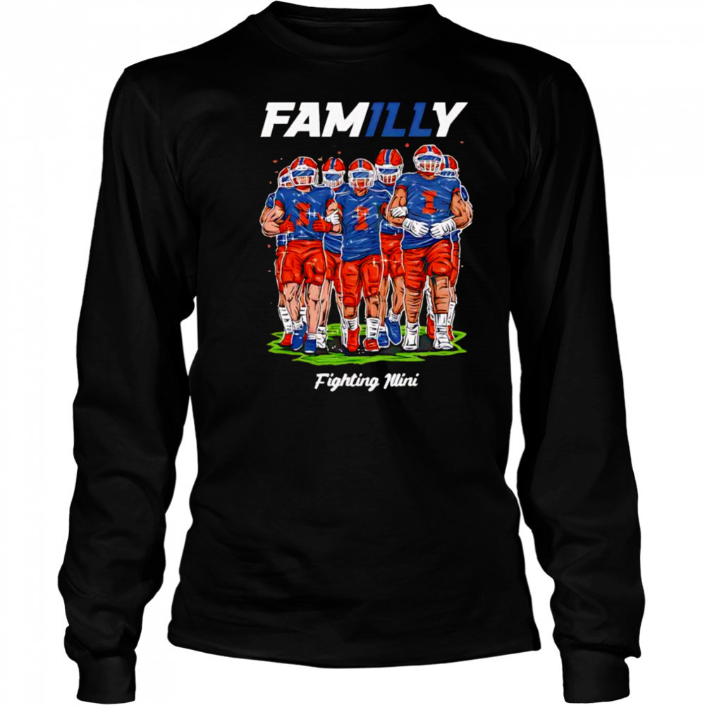 Illini FamILLy Hand Sketched shirt Long Sleeved