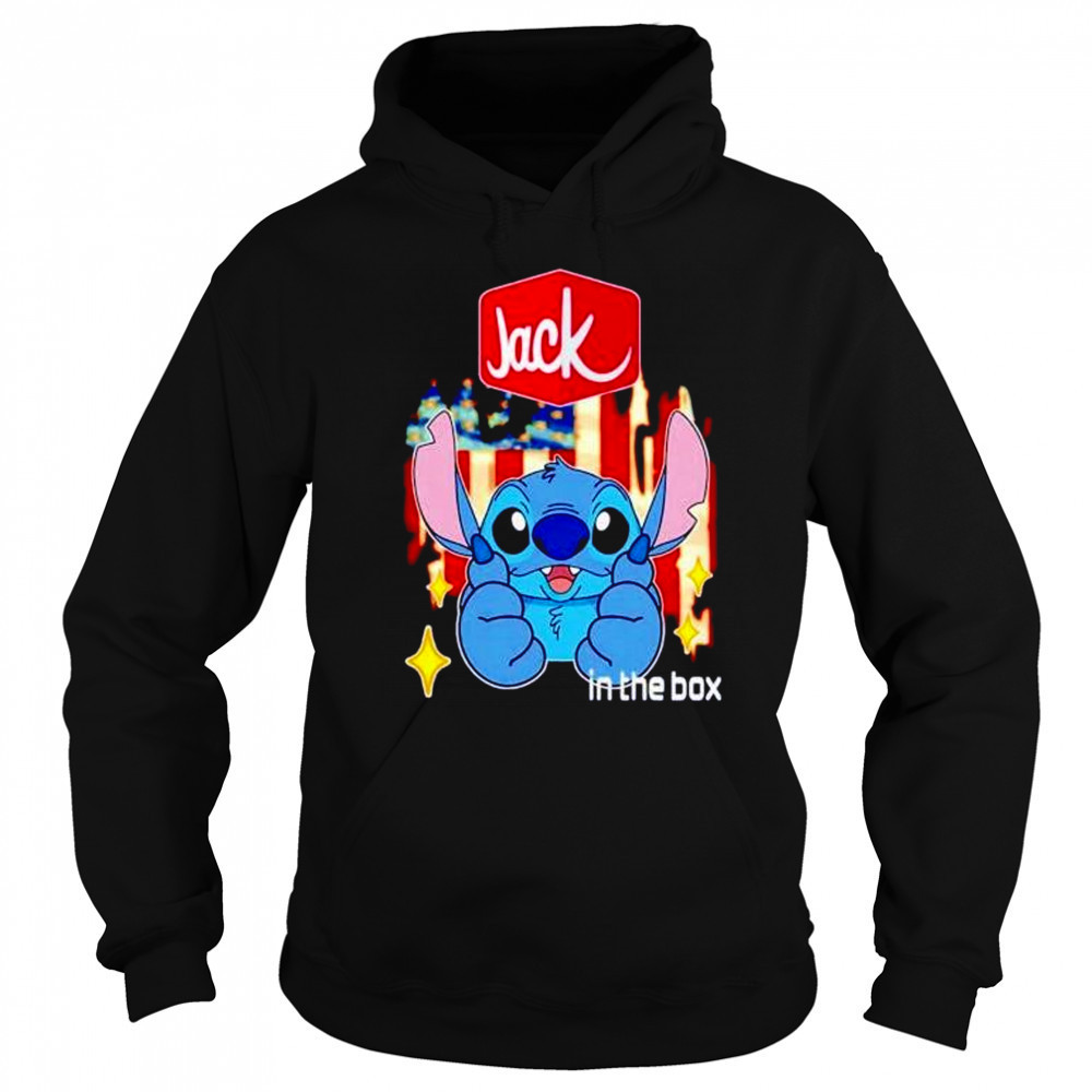 Jack in the box Stitch US flag 4th of July shirt Hoodie