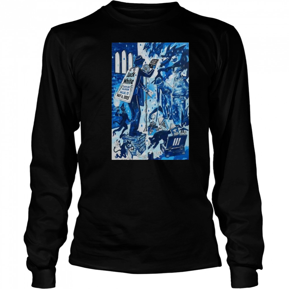 Jack White At South Side Ballroom In Dallas, TX On May 6 2025 Tour t-shirt Long Sleeved