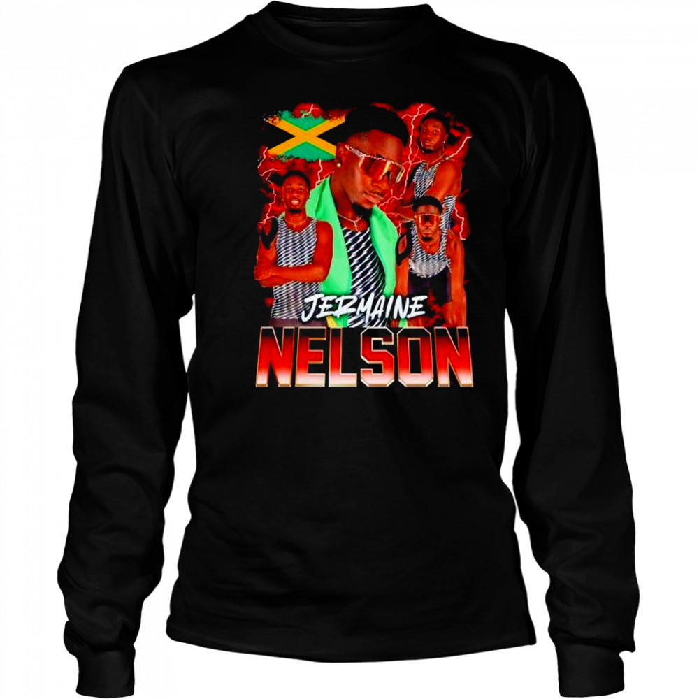 Jermaine Nelson player collage graphic shirt Long Sleeved