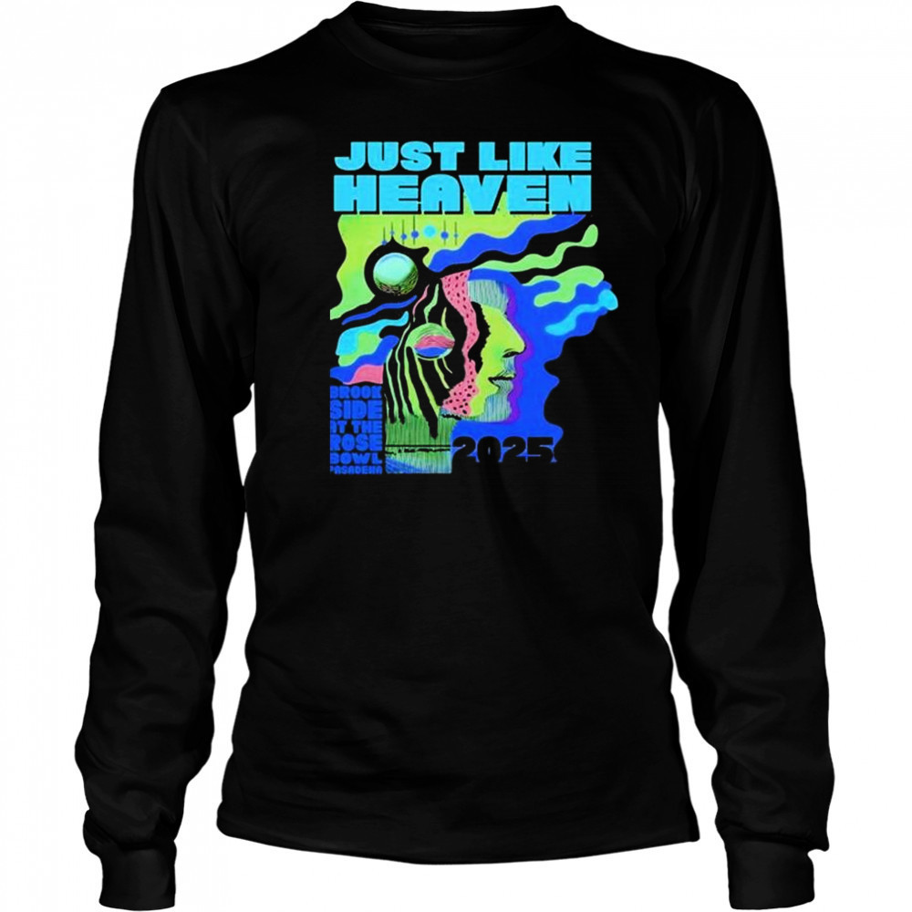 Just Like Heaven Time & Space Lineup Brookside At The Rose Bowl Pasadena 2025 t-shirt Long Sleeved