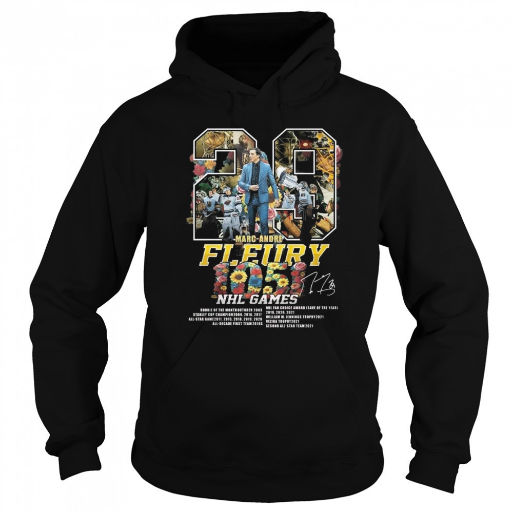 Marc Andre Fleury 1051 NHL Game Signature 2025 Shirt Hoodie