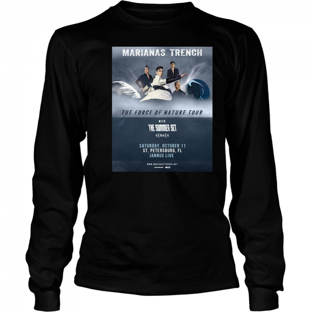 Marianas Trench Recruit The Summer Set and senses For Force of Nature Tour shirt Long Sleeved