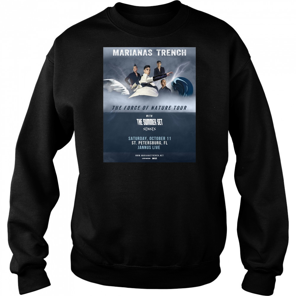 Marianas Trench Recruit The Summer Set and senses For Force of Nature Tour shirt Sweatshirt