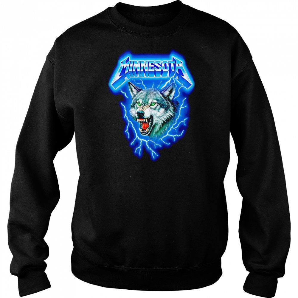 Minnesota lightning wolf shirt Sweatshirt