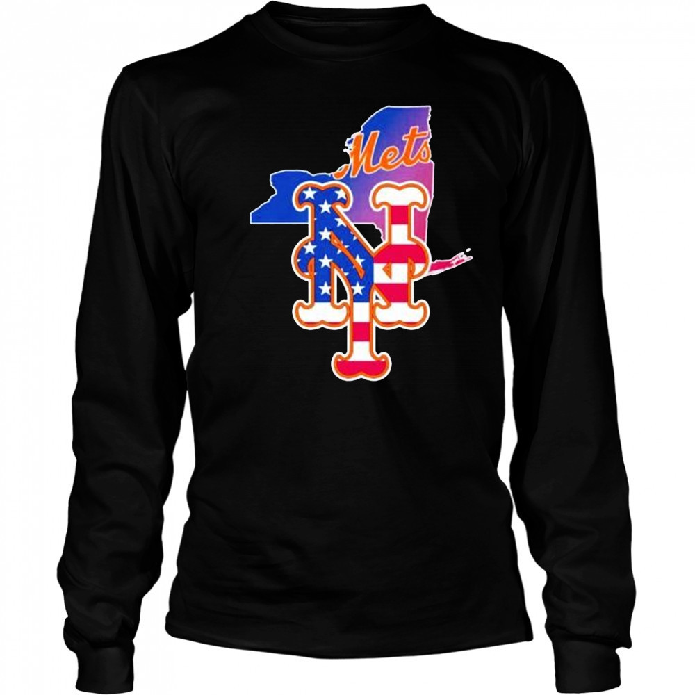 New York state sports Mets and Yankees shirt Long Sleeved