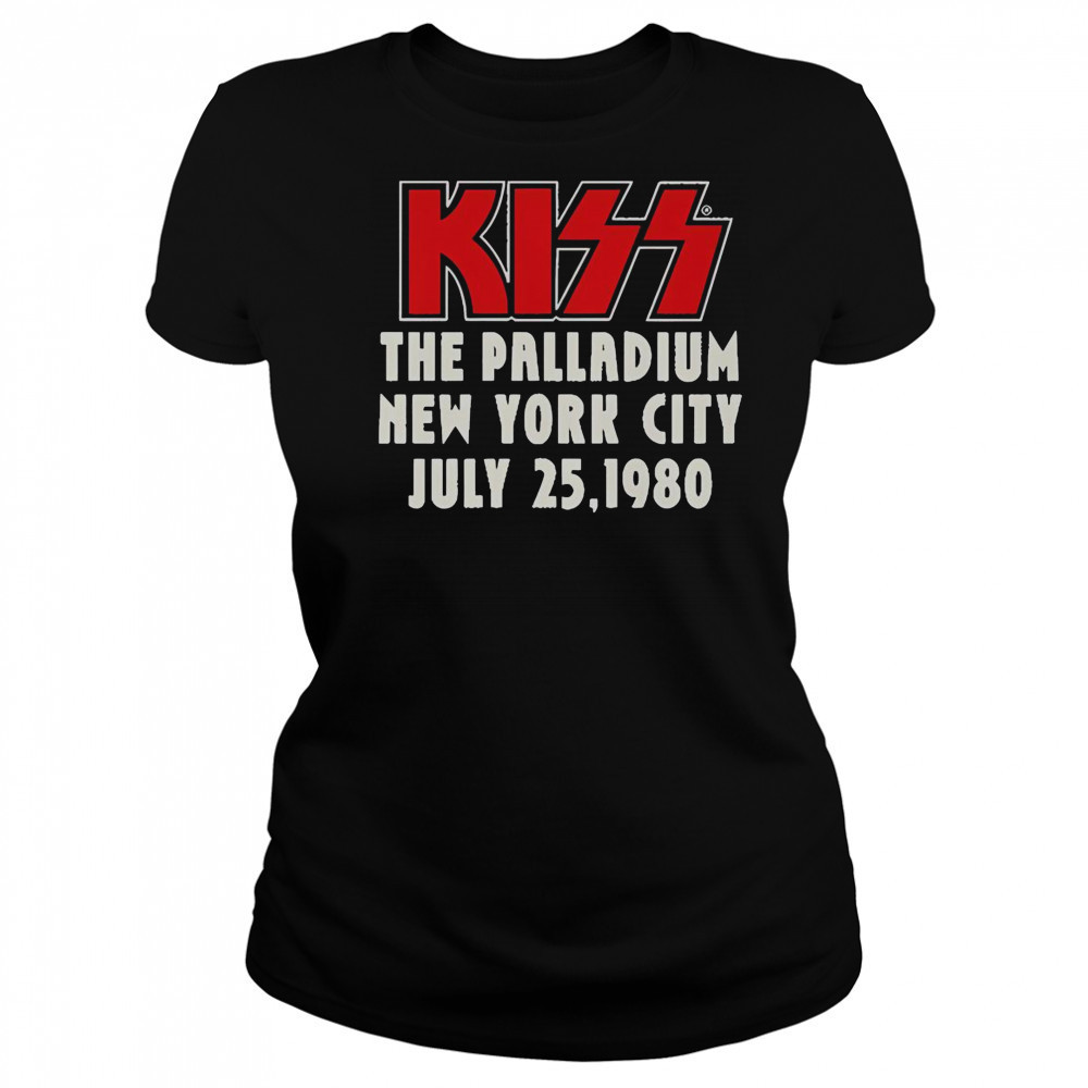 Official The Palladium Kiss The Palladium New York City 7 25 1980 T-Shirt Women's T-shirt