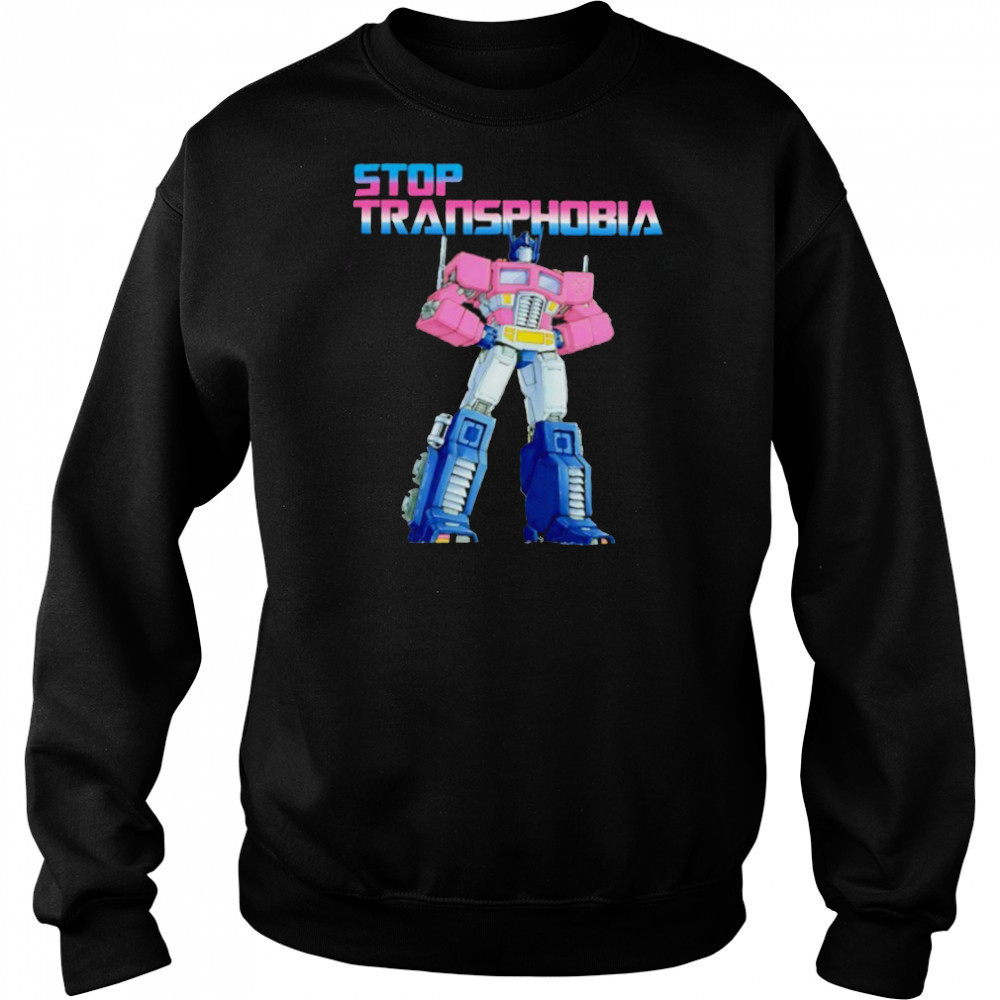 Optimus Prime Stop Transphobia shirt Sweatshirt