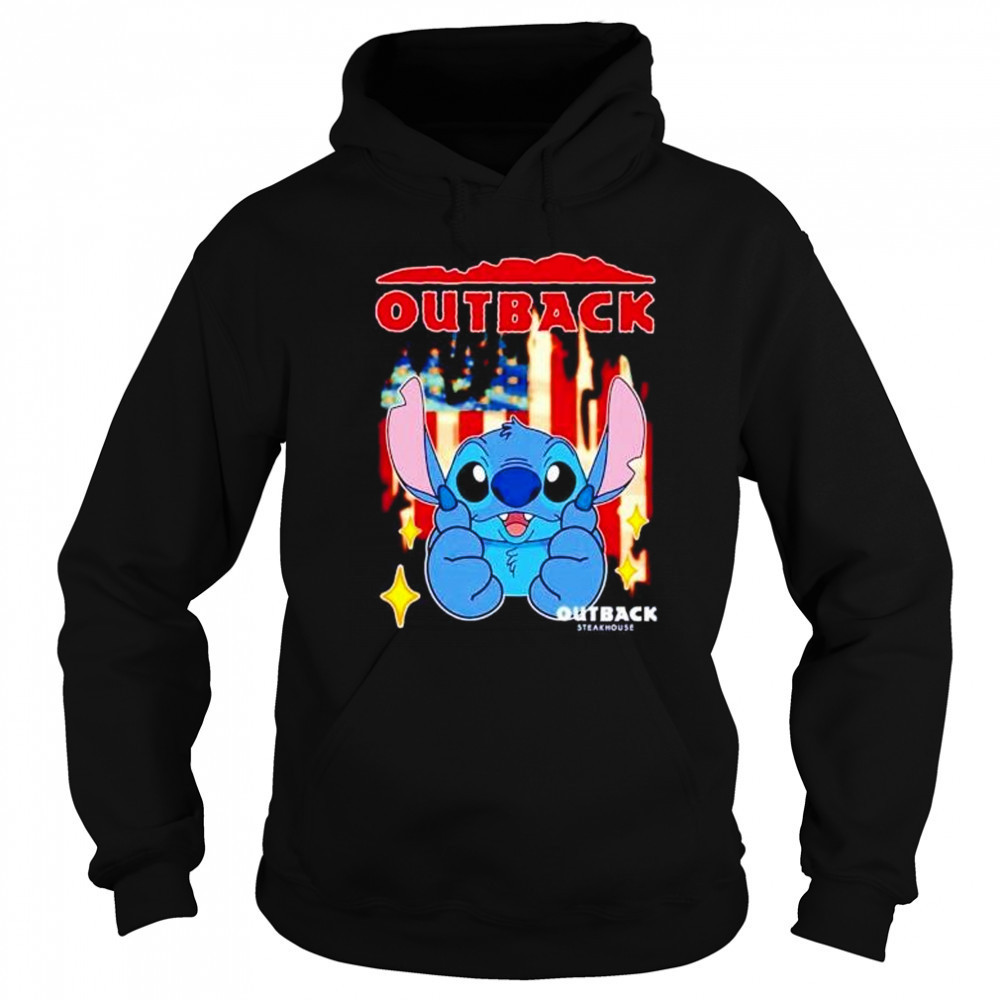 Outback Steakhouse Stitch US flag 4th of July shirt Hoodie