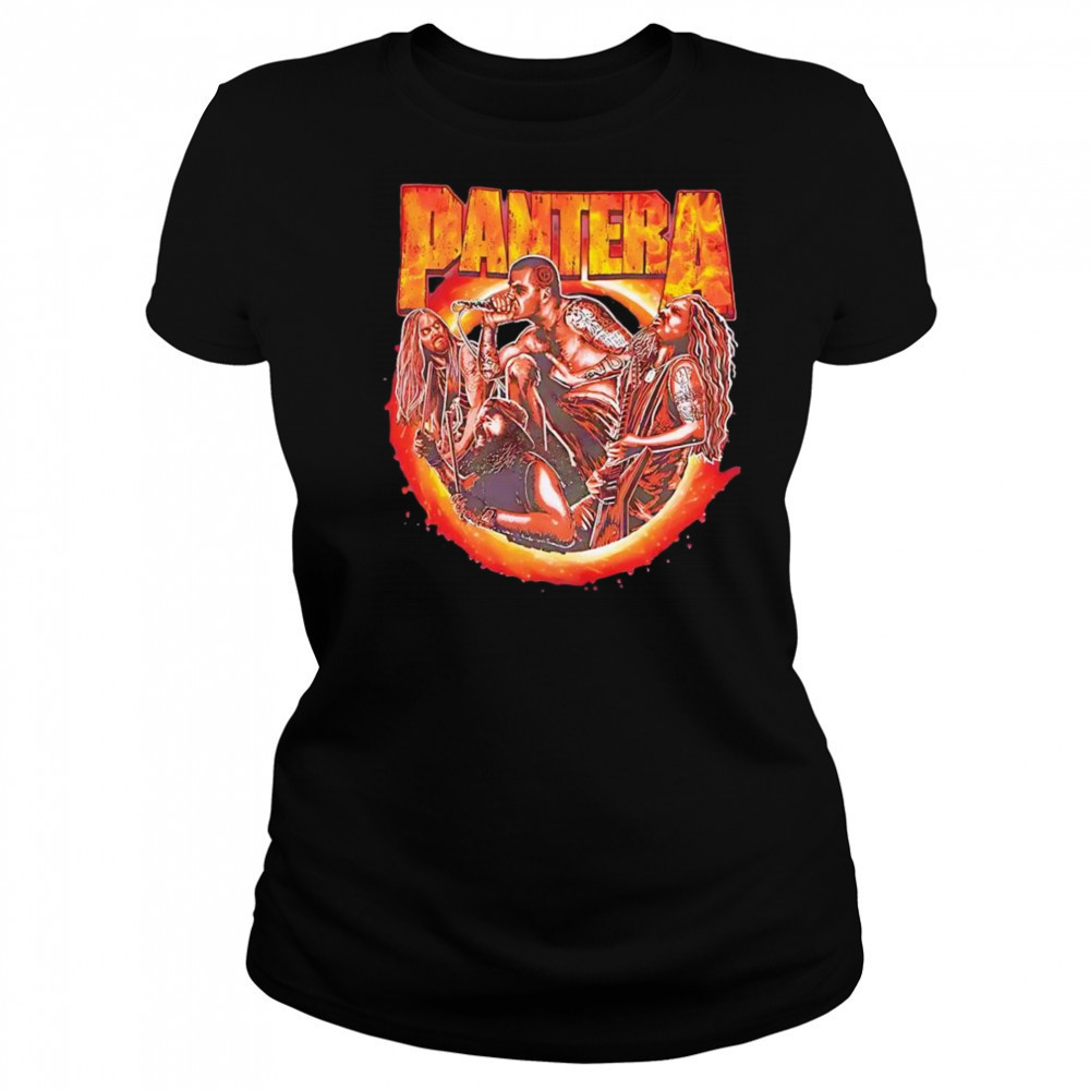 Pantera Band Portrait Flames shirt Women's T-shirt