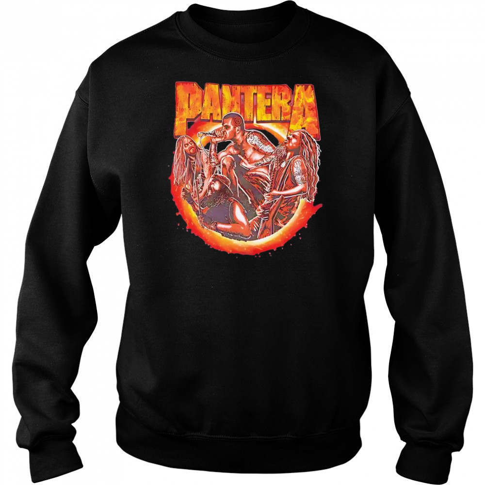 Pantera Band Portrait Flames shirt Sweatshirt